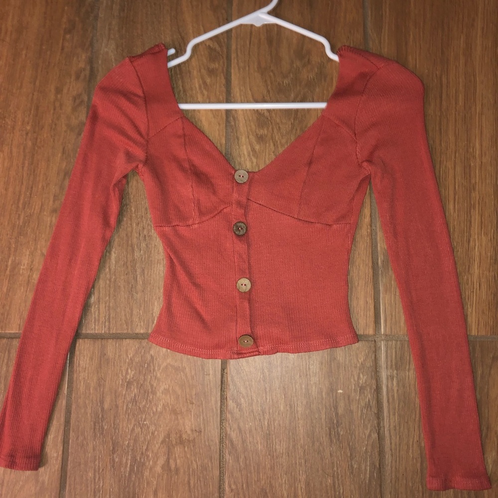 Medium fashion nova orange long sleeve